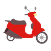 Bike ｜ Moped --Clip Art ｜ Illustration ｜ Free Material