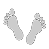 Footprints ｜ Footprints ｜ Foot ｜ Icons ｜ Logos ｜ Marks ｜ Barefoot --Clip Art ｜ Illustrations ｜ Free Material