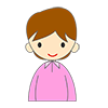 Woman ｜ People ｜ Young ｜ Cute ｜ Simple ｜ Pink ｜ Beauty-Clip Art ｜ Illustration ｜ Free Material