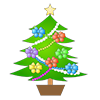 Christmas Tree ｜ Christmas Eve ｜ Presents ｜ Stars ｜ Trees ｜ Red ｜ Blue-Clip Art ｜ Illustrations ｜ Free Material