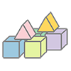 Building blocks ｜ Blocks-Clip art ｜ Illustrations ｜ Free materials