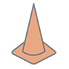 Triangular Cone ｜ Color Cone --Clip Art ｜ Illustration ｜ Free Material