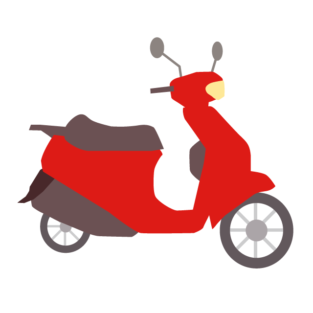 Motorcycle ｜ Moped-Illustration / Clip Art / Free / Home Appliance / Vehicle / Animal / Furniture / Illustration / Download