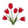 Tulips ｜ Flowers ――Clip Art ｜ Illustrations ｜ Free Material