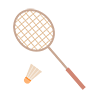 Badminton ｜ Racket ｜ Shuttle --Clip Art ｜ Illustration ｜ Free Material