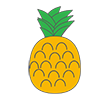 Pineapple ｜ Pineapple --Clip Art ｜ Illustration ｜ Free Material