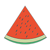 Watermelon | Watermelon-Clip art | Illustration | Free material