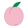 Peach ｜ Peach-Clip Art ｜ Illustration ｜ Free Material