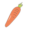 Carrot | Carrot-Clip art | Illustration | Free material