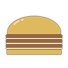Hamburger ｜ Hamburger --Clip Art ｜ Illustration ｜ Free Material