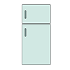 Refrigerator ｜ Reizoko --Clip Art ｜ Illustration ｜ Free Material