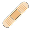Band Aid | Adhesive plaster-Clip art | Illustration | Free material