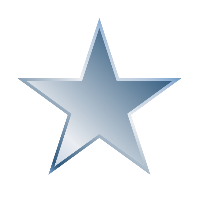 Star Icon ｜ Star Logo ｜ Star Mark ｜ Star Symbol ｜ Blue ｜ Gradation ｜ Three-dimensional --Illustration / Clip Art / Free / Home Appliances / Vehicles / Animals / Furniture / Illustrations / Download