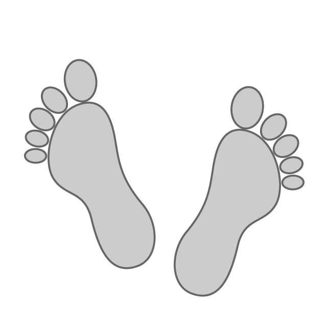 足跡 足のうら 足 アイコン ロゴ マーク 裸足 クリップアート イラスト フリー素材