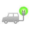 Electric vehicle ｜ Eco ｜ Energy saving ｜ Environmental problems ｜ CO2 reduction ｜ Car ｜ Green gradation --Clip art ｜ Illustration ｜ Free material