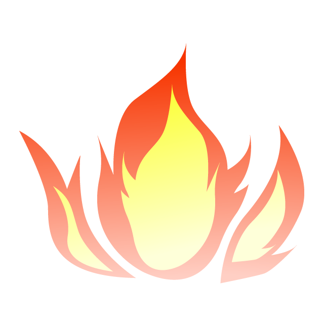 Flame ｜ Fire ｜ Design ｜ Burning ｜ Red ｜ Yellow ｜ Gradation-Illustration / Clip Art / Free / Home Appliance / Vehicle / Animal / Furniture / Illustration / Download