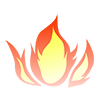 Flame ｜ Fire ｜ Design ｜ Burning ｜ Red ｜ Yellow ｜ Gradation --Clip Art ｜ Illustration ｜ Free Material