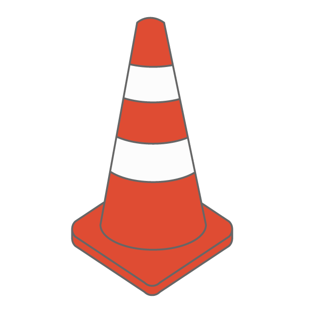 Color Cone ｜ Pole ｜ Safety Cone ｜ Construction Site ｜ Worker ｜ Under Construction ｜ Don't Enter-Illustration / Clip Art / Free / Home Appliances / Vehicles / Animals / Furniture / Illustrations / Download
