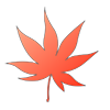 Autumn ｜ Autumn leaves ｜ Red ｜ Gradation ｜ Orange ｜ Leaves ｜ Kaede --Clip art ｜ Illustration ｜ Free material