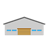 Warehouse ｜ Factory ｜ Large House ｜ Work Site ｜ Company ｜ Prefab ｜ Working --Clip Art ｜ Illustration ｜ Free Material