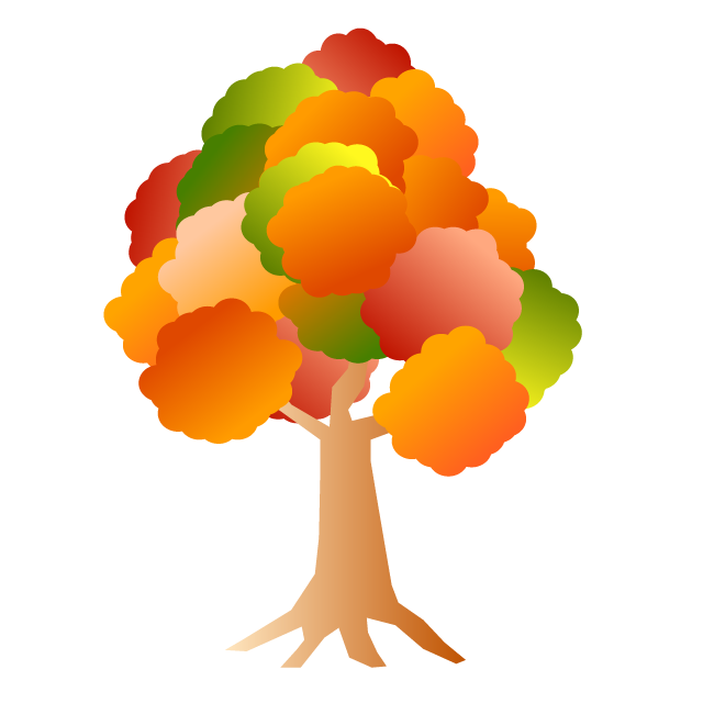 Autumn Trees ｜ Kaede ｜ Autumn Leaves ｜ Orange ｜ Red ｜ Gradation ｜ Japanese Style-Illustration / Clip Art / Free / Home Appliances / Vehicles / Animals / Furniture / Illustrations / Download