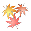 Autumn leaves ｜ Autumn leaves ｜ Kaede ｜ Red ｜ Yellow ｜ Brown ｜ Gradation --Clip art ｜ Illustration ｜ Free material