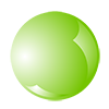 Green button ｜ Gradation ｜ Circle ｜ Shiny ｜ Solid ｜ Light ｜ Circle --Clip art ｜ Illustration ｜ Free material