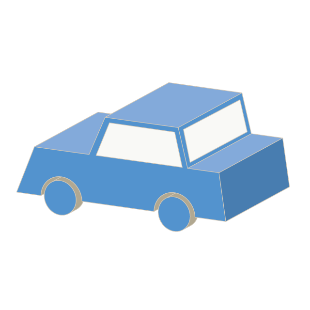 Car ｜ Car ｜ Car ｜ Blue ｜ Solid ｜ Icon Style ｜ Simple Mark-Illustration / Clip Art / Free / Home Appliance / Vehicle / Animal / Furniture / Illustration / Download