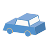 Car ｜ Car ｜ Car ｜ Blue ｜ Solid ｜ Icon Style ｜ Simple Mark-Clip Art ｜ Illustration ｜ Free Material
