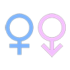 Men and women | Male / Female | Mark | Icon | Design | Male | Female-Clip art | Illustration | Free material