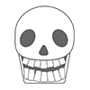 Skeleton ｜ Skull and Crossbones ｜ Skull ｜ Bone ｜ Fear ｜ Mask ｜ Dead --Clip Art ｜ Illustration ｜ Free Material