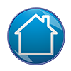 Home Icon ｜ House Mark ｜ House Button ｜ House ｜ House ｜ Home Symbol ｜ Blue Gradient --Clip Art ｜ Illustration ｜ Free Material
