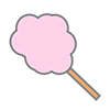 Cotton Candy ｜ Sweets-Clip Art ｜ Illustrations ｜ Free Material