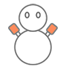 Snowman ｜ Character-Clip Art ｜ Illustration ｜ Free Material
