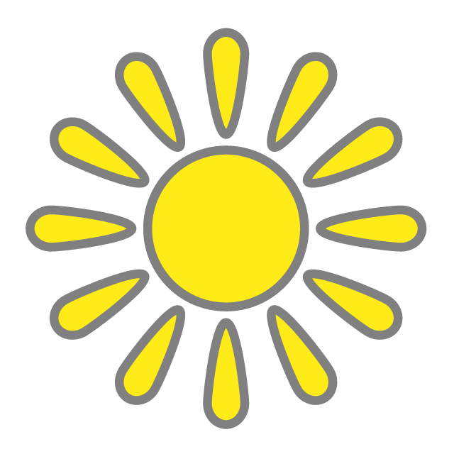 Sun ｜ Sunny-Illustration / Clip Art / Free / Home Appliances / Vehicles / Animals / Furniture / Illustrations / Downloads