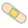 Adhesive plaster ｜ Band aid ――Clip art ｜ Illustration ｜ Free material