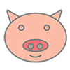 Pig ｜ Animal-Clip Art ｜ Illustration ｜ Free Material